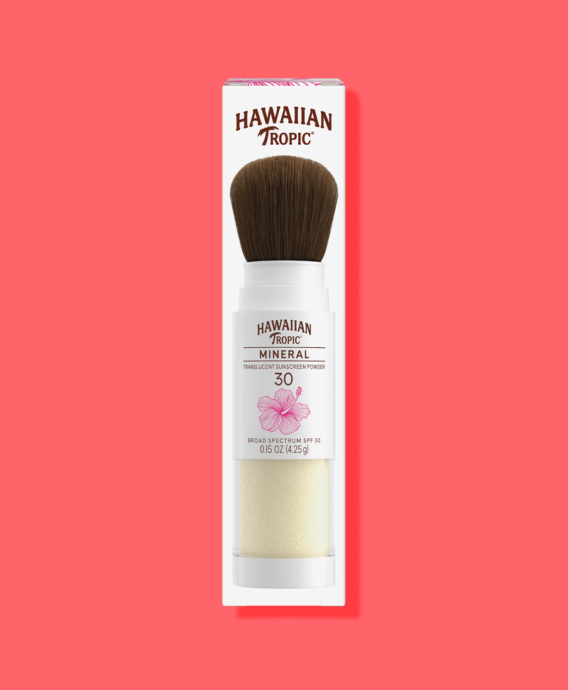 Hawaiian Tropic Mineral Translucent Sunscreen Powder Brush SPF 30