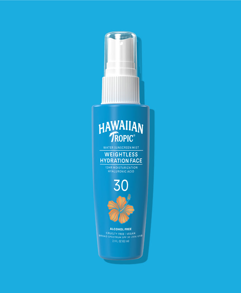 Hawaiian Tropic Weightless Hydration Water Mist for Face SPF 30, 2.1 oz.