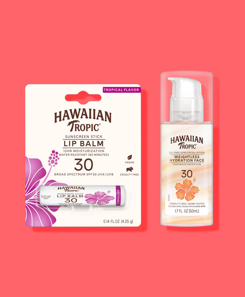 Hawaiian Tropic Hydrating Face SPF 30 Sunscreen Set