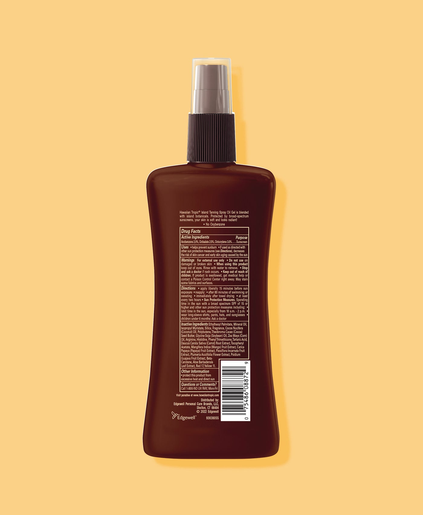 Hawaiian Tropic Protective Tanning Oil Pump Spray SPF 15 Hawaiian