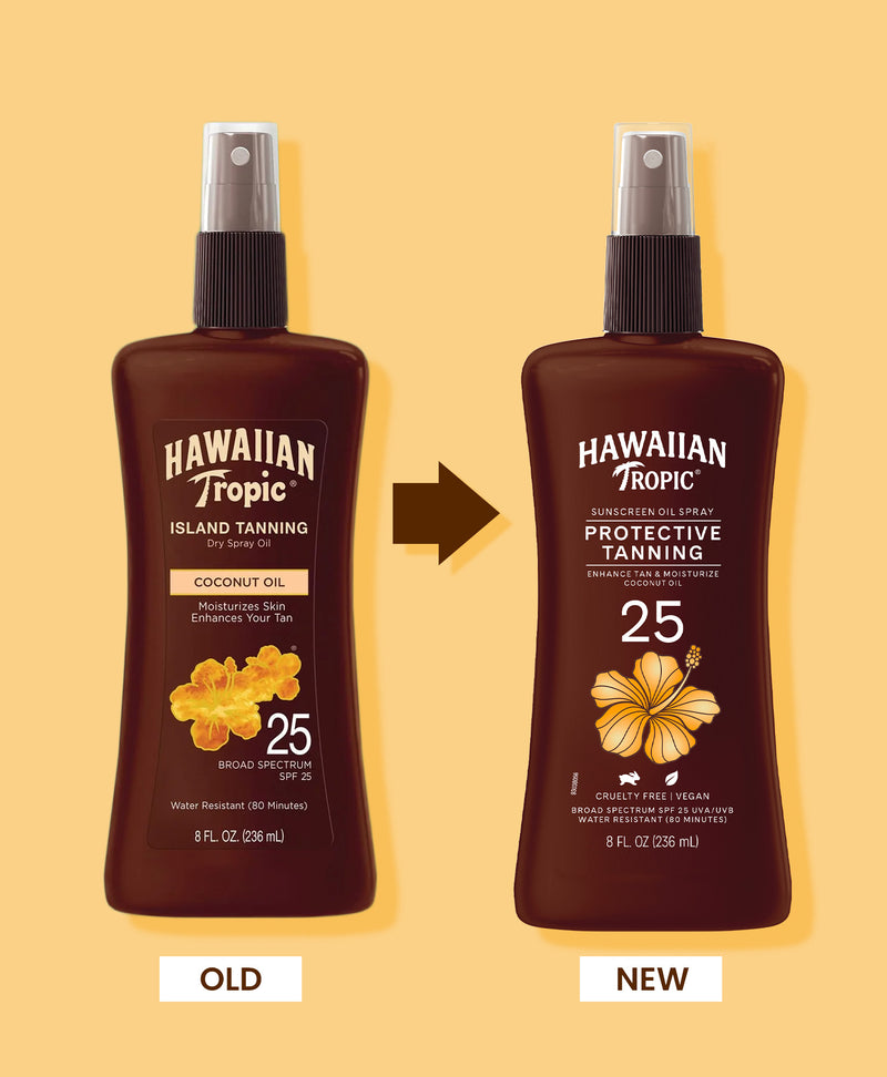 Hawaiian Tropic Protective Tanning Oil Pump Spray SPF 25 Hawaiian