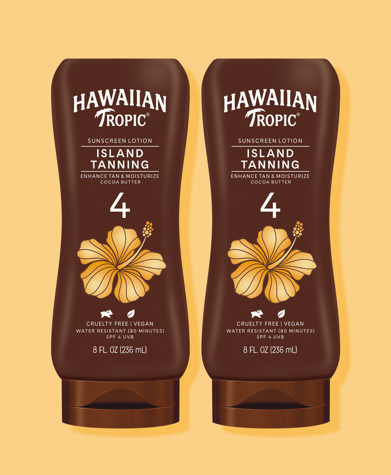 Hawaiian Tropic Island Tanning Lotion SPF 4 - 2 Pack