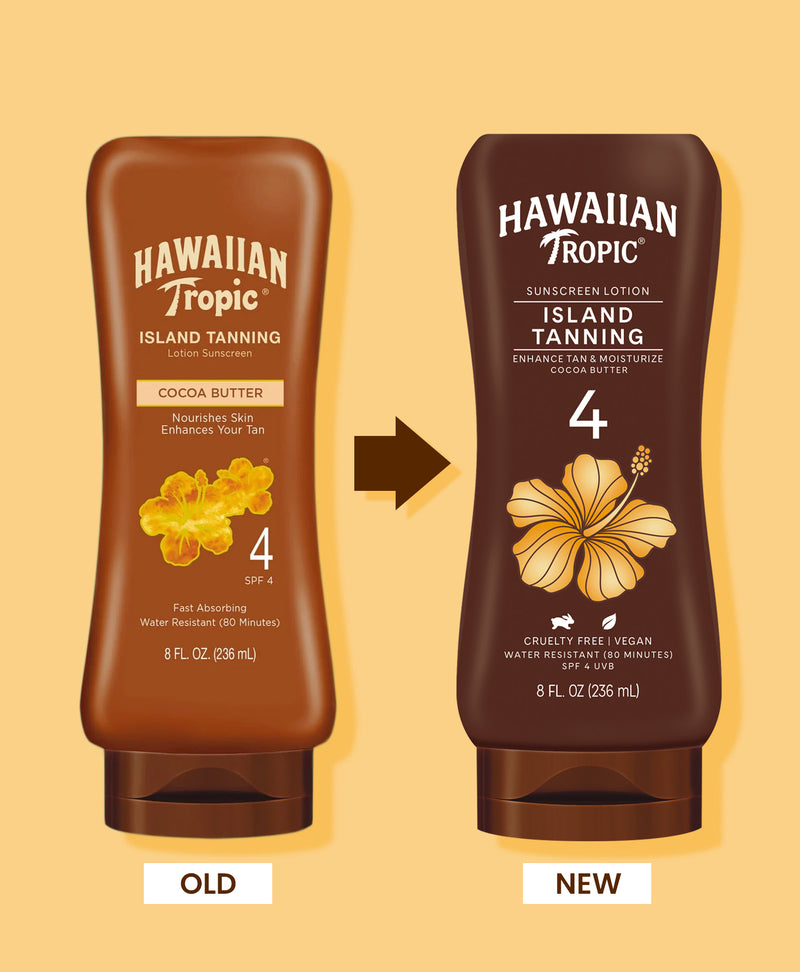 Hawaiian Tropic Island Tanning Lotion SPF 4 - 2 Pack