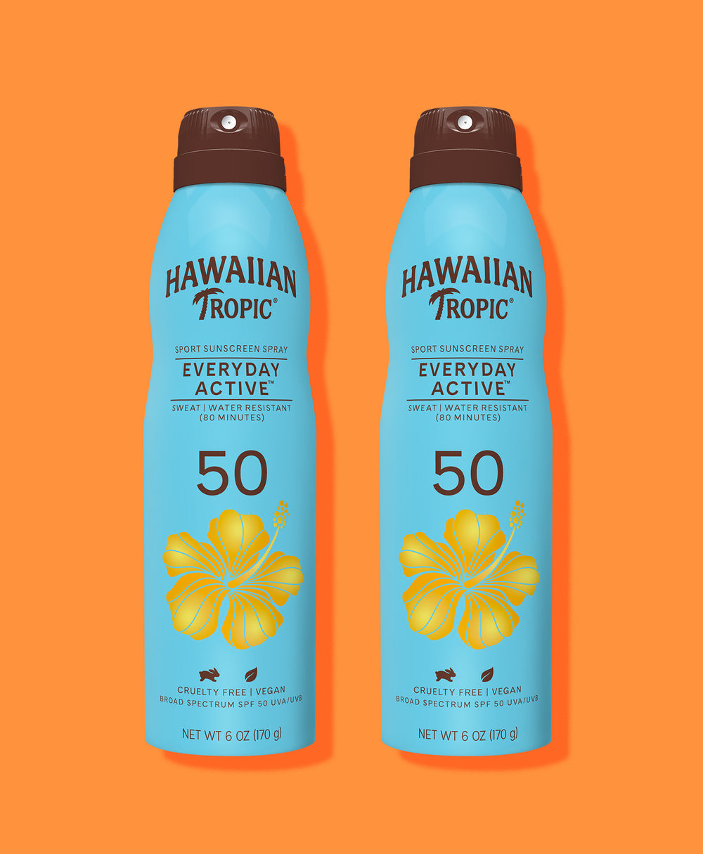 Hawaiian Tropic Everyday Active Clear Spray SPF 50, 2 Pack Hawaiian