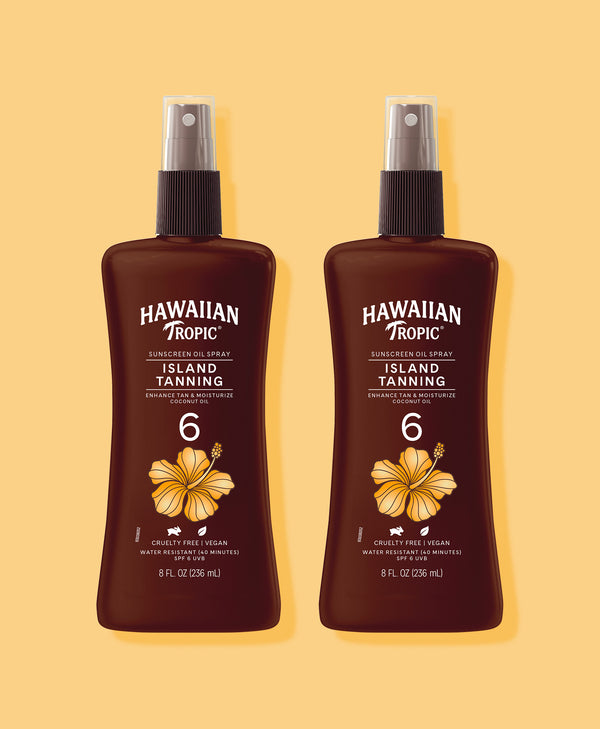 Hawaiian Tropic® Island Tanning Oil Pump Spray SPF 6 - 2 Pack