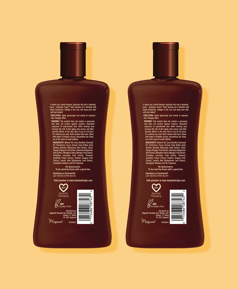 Hawaiian Tropic® Tanning Oil (Dark) - 2 Pack