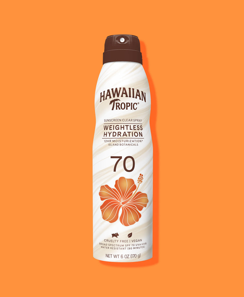 Hawaiian Tropic® Weightless Hydration Clear Sunscreen Spray SPF 70