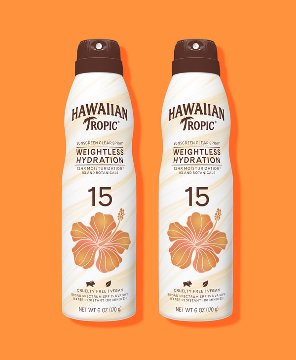 Hawaiian Tropic® Weightless Hydration Clear Spray SPF 15 - 2 Pack